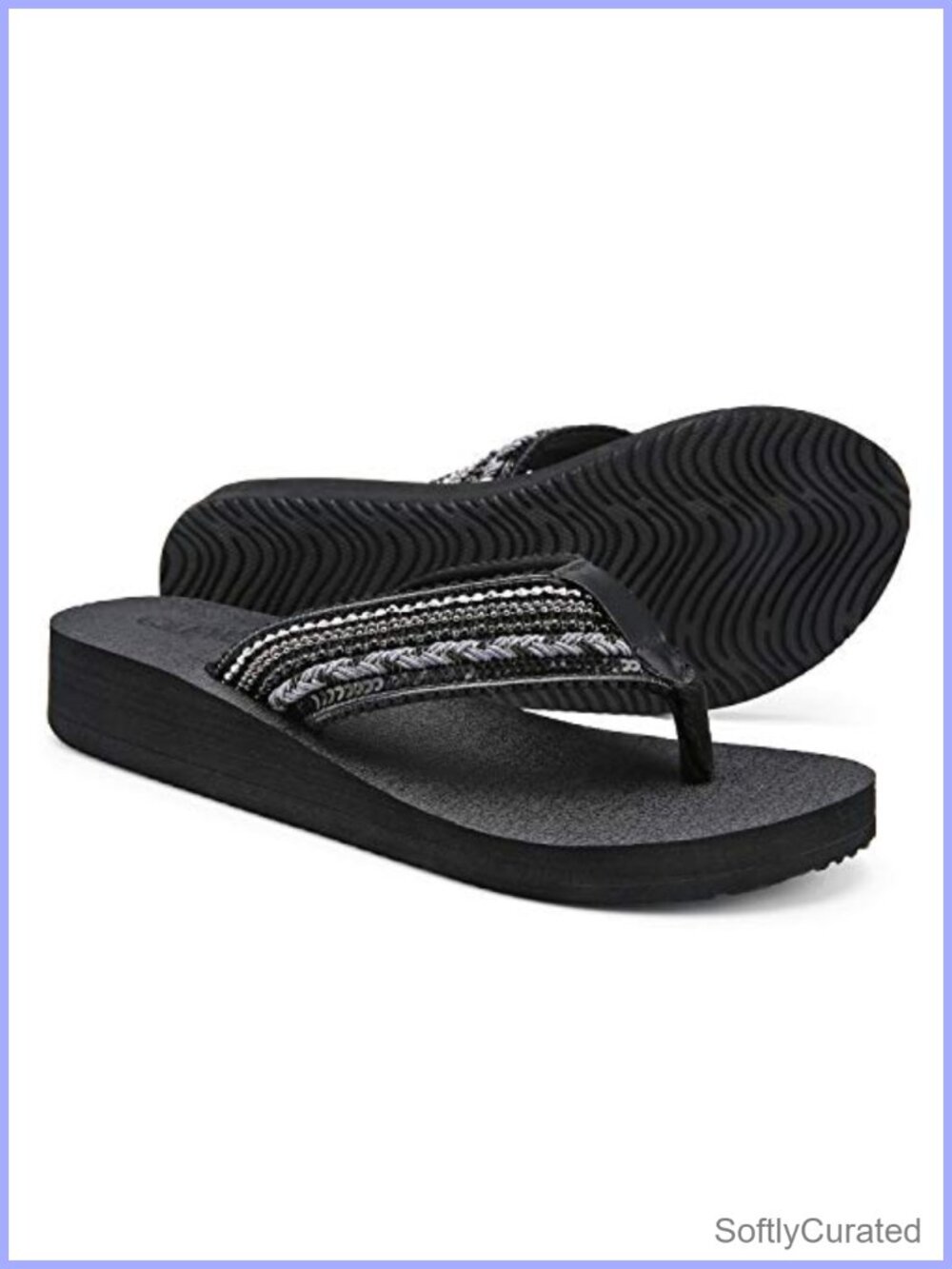 Platform Flip Flops with Arch Support & Yoga Mat Cushion